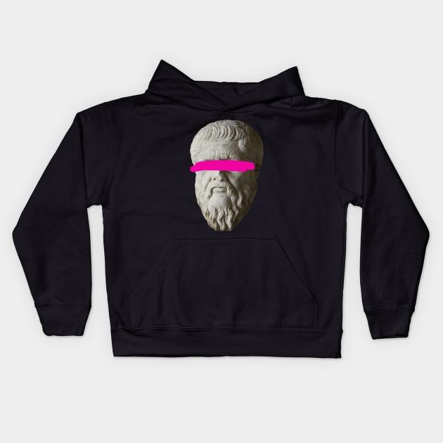 Plato Vaporwave Edition Kids Hoodie by isstgeschichte